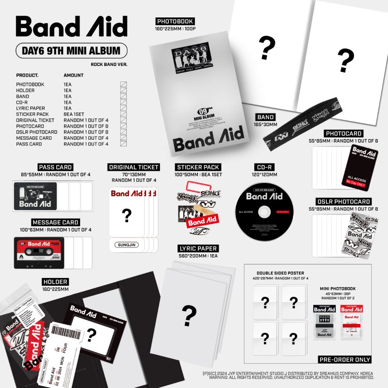 데이식스 (DAY6) - 미니 9집 [Band Aid]