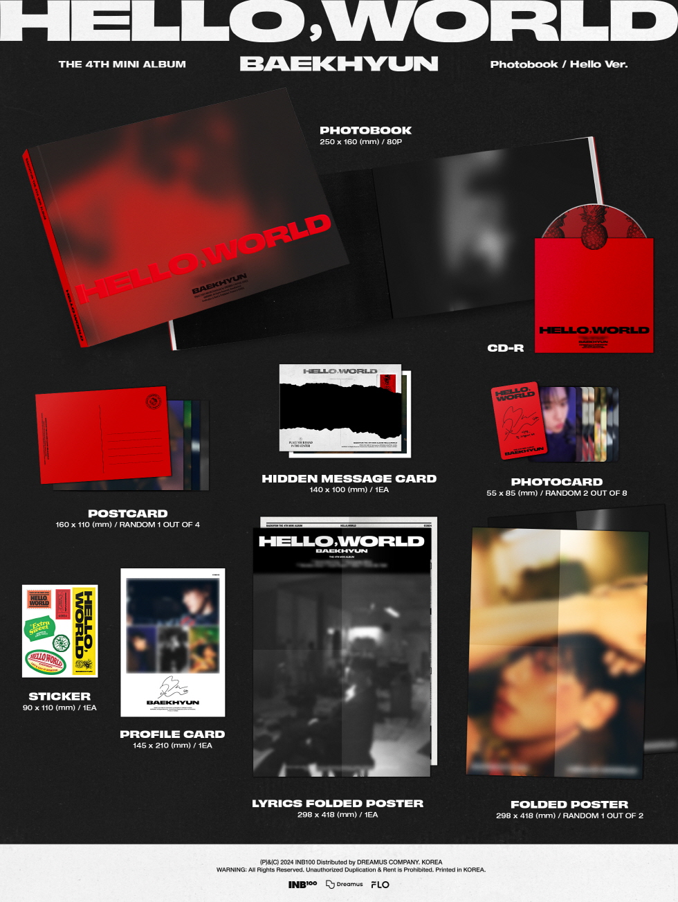 백현 (BAEKHYUN) - 미니 4집 [Hello, World] (Photobook Ver.) 2종 세트