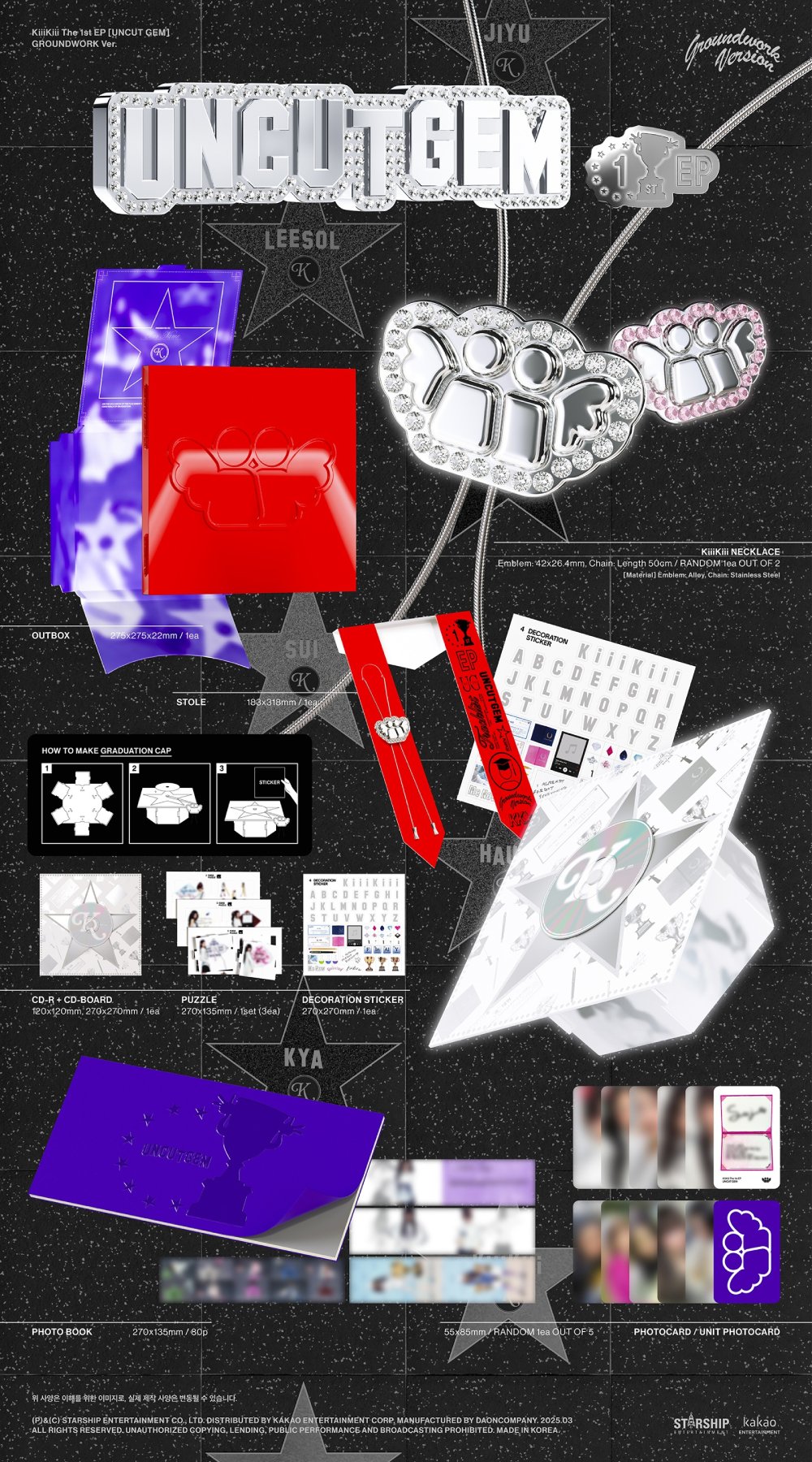 KiiiKiii (키키) - The 1st EP [UNCUT GEM] GROUNDWORK ver. (한정반)