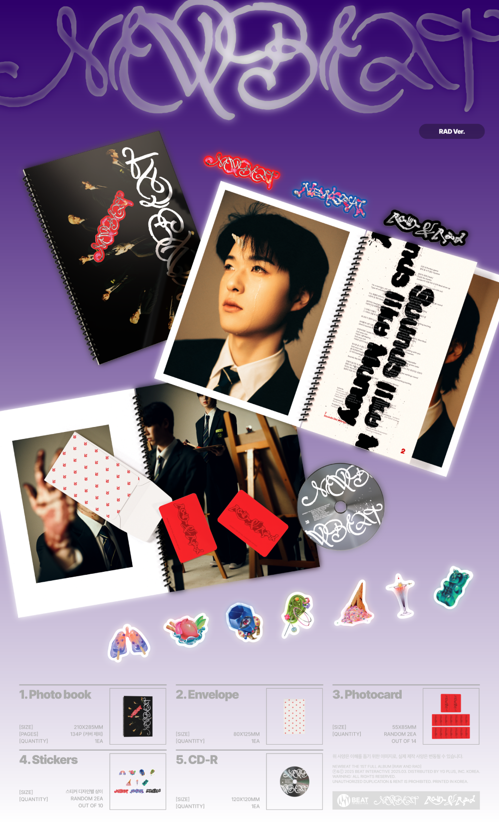 NEWBEAT - 1ST FULL ALBUM [RAW AND RAD] PHOTOBOOK (2종 세트)