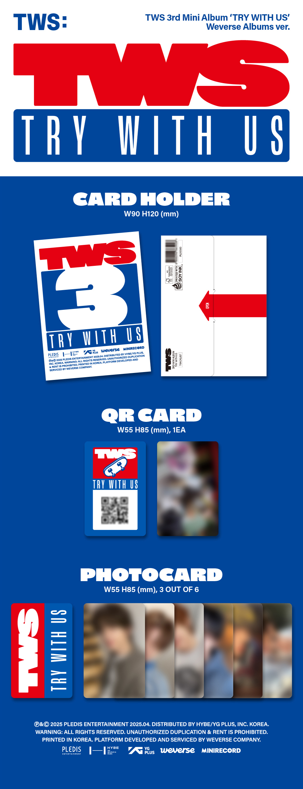 투어스 (TWS) -3rd Mini Album ‘TRY WITH US’ (Weverse Albums ver.)