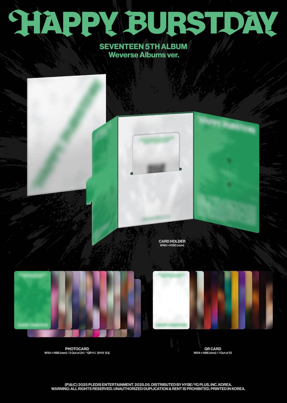 세븐틴 (SEVENTEEN) - 5th Album 'HAPPY BURSTDAY' (Weverse Albums ver.)