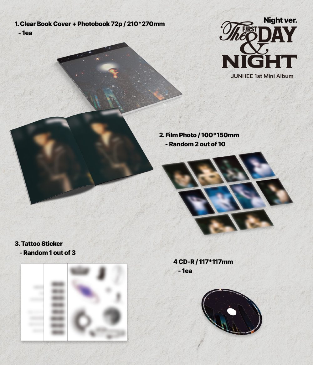JUNHEE - 미니 1집 [The First Day & Night] 랜덤