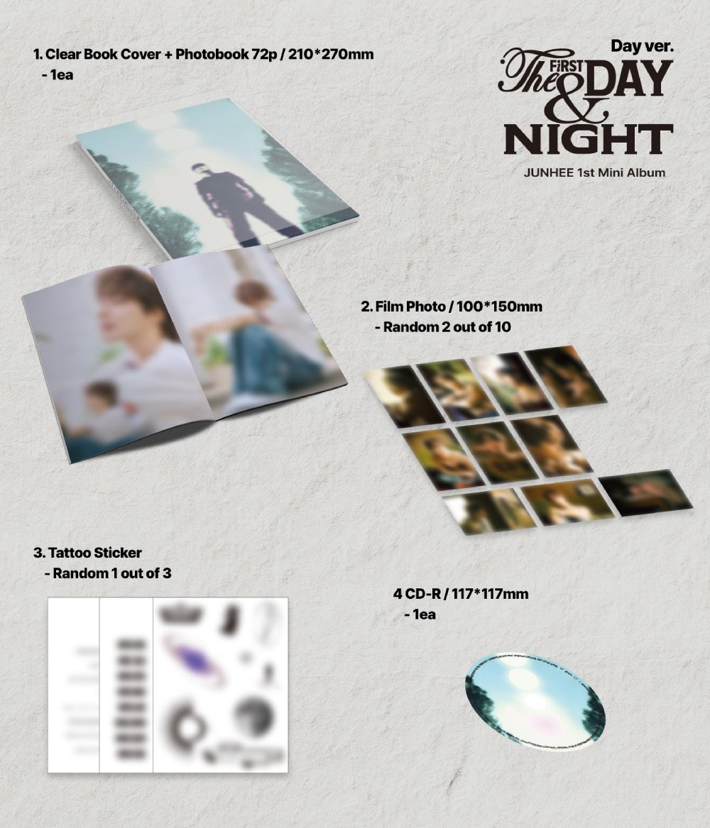 JUNHEE - 미니 1집 [The First Day & Night] 랜덤